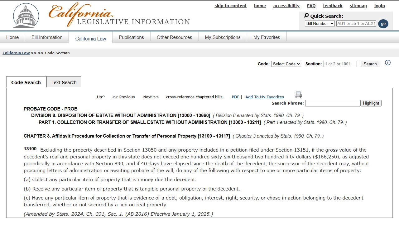 California small-estate affidavit procedure for San Mateo County probate records